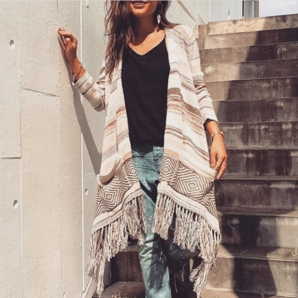 Goddis knits open sweater